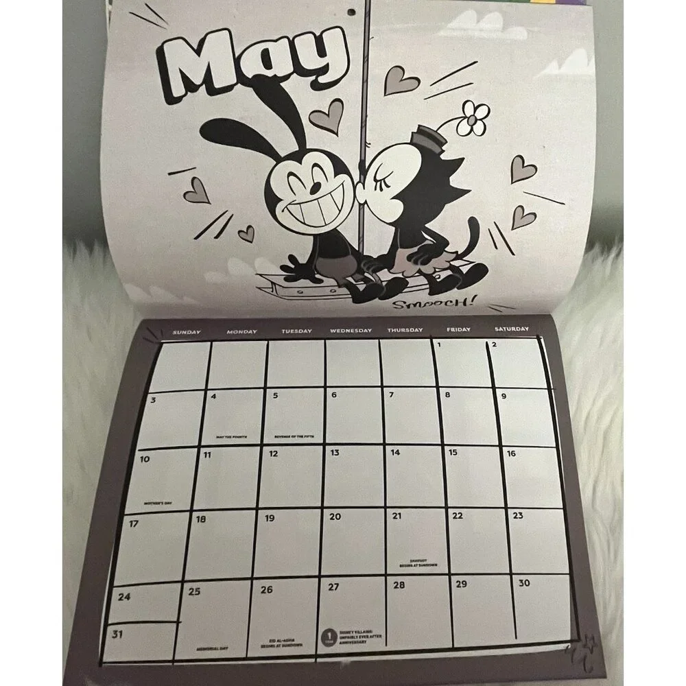 NEW 2026 Walt Disney World Annual Passholder Exclusive Wall Calendar & Stickers